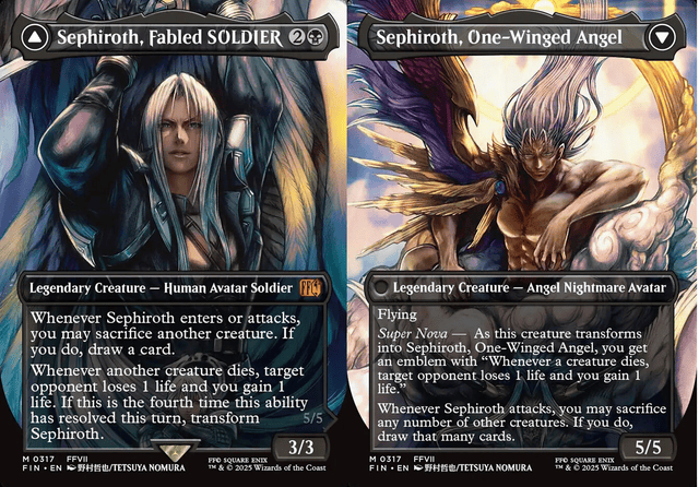 Sephiroth, Fabled SOLDIER // Sephiroth, One-Winged Angel (0317) - Borderless